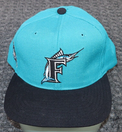 Vintage Florida Marlins American Needle Hat Cap Wool Snapback Miami Blue Teal
