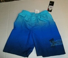 NEW Under Armour sz 5 blue boys swim suit trunk board shorts swimsuit