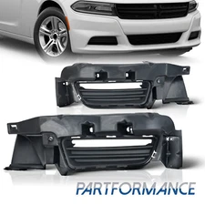 Pair Fog Light Bezels Trim For 2015-2021 Dodge Charger Driver Passenger Side