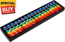 Abacus Soroban for Kids, Plastic Abacus Beads Chinese Calculator Abacus 17 Digit