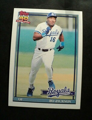 1991 Topps Bo Jackson #600 Baseball Card Kansas City Royals EX AUCT#5554