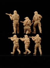 3D Printed 1/72 Modern Special Mercenary Squad 6 Person Soldier Model