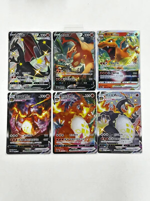 Pokémon TCG S-Chinese 6 Card Charizard Set V VSTAR VMAX Alt Art NM