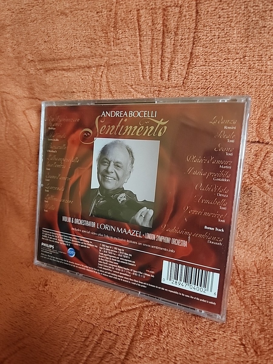 【中古】 Sentimento アンドレア・ボチェッリ 中古】 Sentimento [import] / Andrea Bocelli / Philips - メルカリ