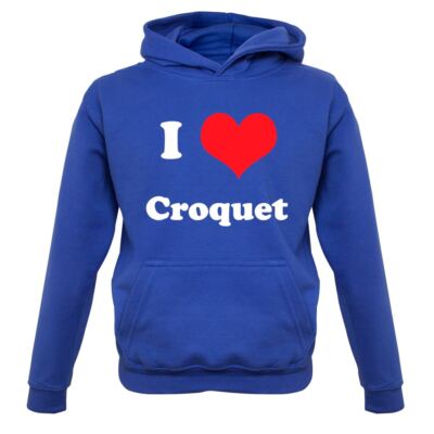 I Love Croquet - Kinder Hoodie / Pullover - Spielerausrüstung Sport Set Spiel Garten