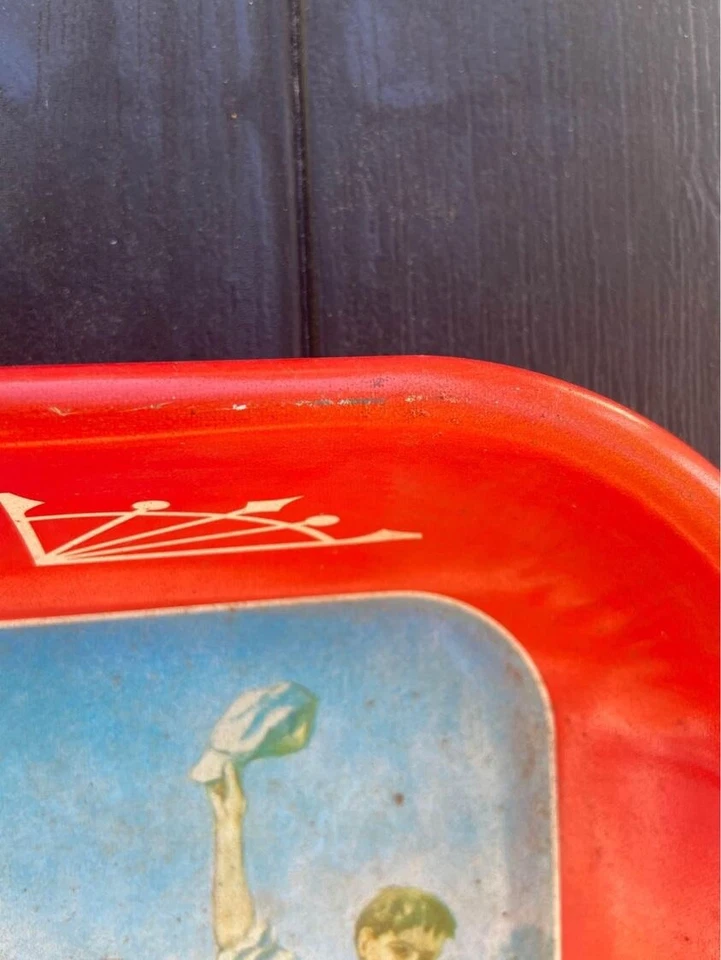 1996 Vintage Kellogg’s Tin Tray 1912 Baseball Collectible Americana - Image 3 of 4