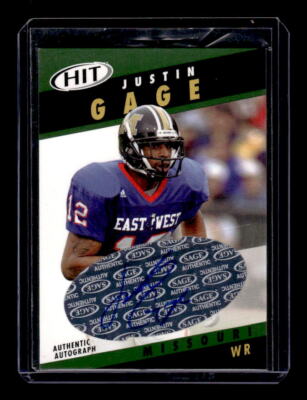 2003 SAGE HIT Autographs Emerald #A12 Justin Gage Auto - EXACT SCAN