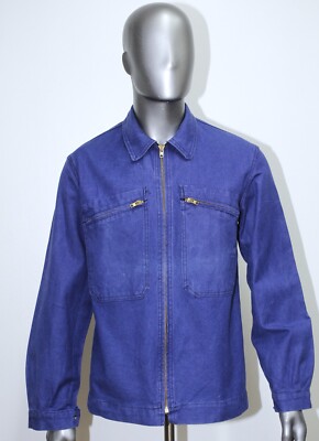 VTG 60s Cotton Twill Cyclist Zipped Jacket LE MONT CARMEL Sz M/L