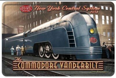 US Schild Commodore Vanderbilt 1934 Zug New York Central System  ca 20 x 30 NY