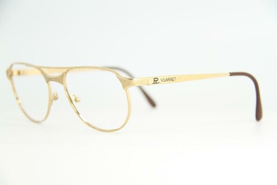 Vuarnet 041 Retro Eyeglasses Gold Metal 1990's - Handmade in France