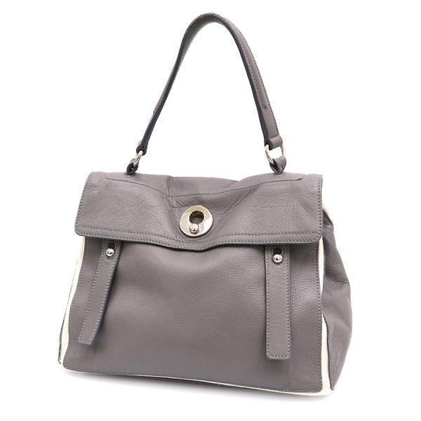 Borsa a mano Yves Saint Laurent YSL M due tracolla 229680 pelle grigia GIAPPONE