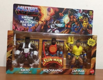 Masters Of The Universe Sun man And Rulers Of The Sun MOTU 3 Figure Set