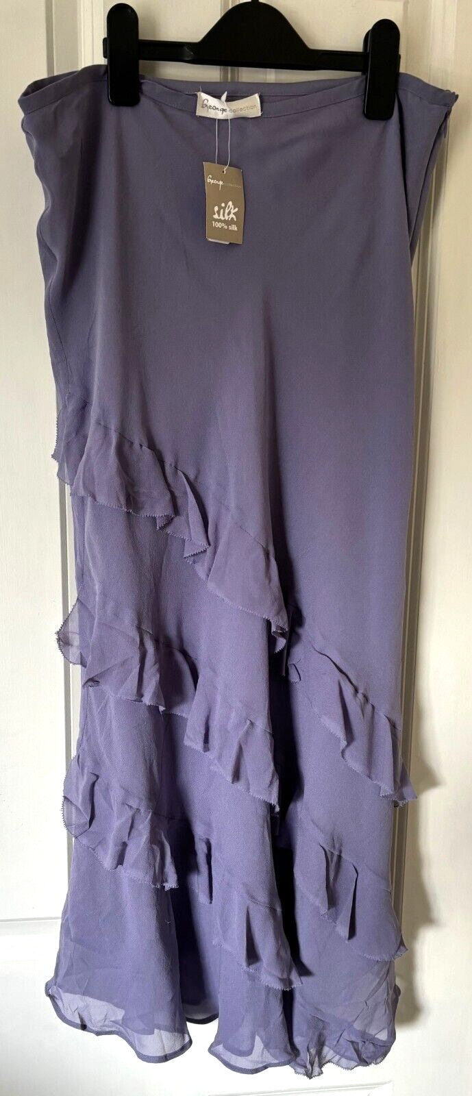 Vintage Dusky Purple Silk Skirt Size 12 Unworn Condition