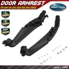 2x Front Driver & Passenger Interior Door Pull Handle Panel Set for BMW 5 Series