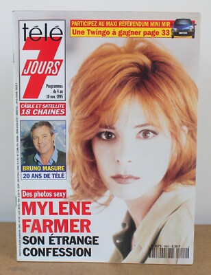 Fernsehen 7 Tage Nr. 1849 November 1995 Mylène Farmer, ihr seltsames Geständnis