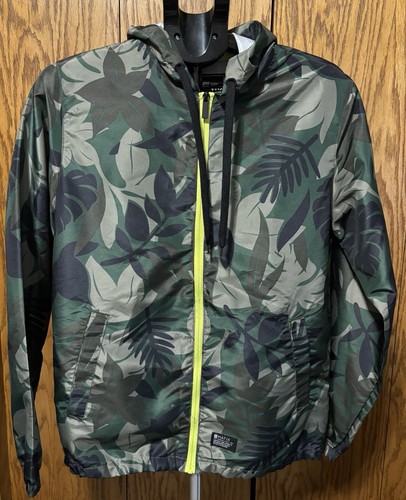 MATIX PALM CAMO FULL ZIP HOODED JACKET GREEN MENS Small EXCELLENT
