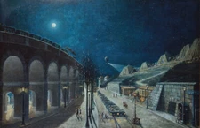 high quality oil painting handpainted on canvas " Viaduct and Fortress "