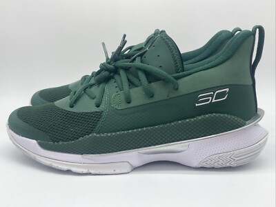Under Armour Curry 7 Team 'Forest Green' White Basketball Shoes