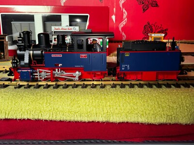 LGB 20261 ''Nicki&Frank S'' 2-engine steam locomotive, blue/black/red, as new !