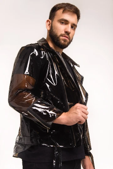 Vinyl jacket mens sale