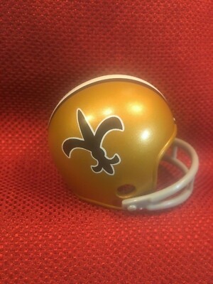 Riddell pocket pro football helmet NFL New Orleans Saints two-bar | eBay