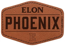 Elon University Officially Licensed Hexagonal Leatherette Patch