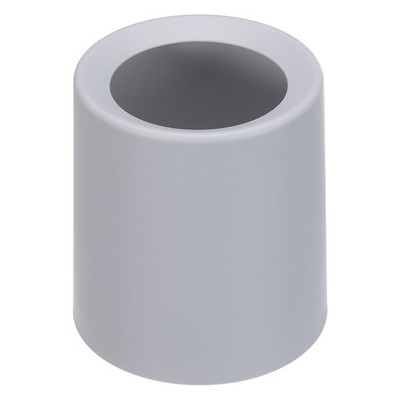 Desktop Round Waste Basket 0.8gal Open Top Trash Bin Mini Trash Can Light Gray