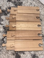 Brio, Thomas Melissa And Doug wooden railway Straight Track Pieces 10 4.25  Inch