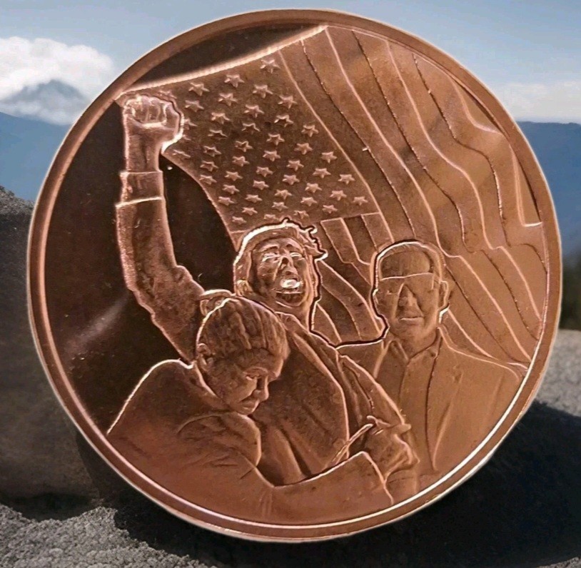 1 Ounce .999 Copper  trump fight round