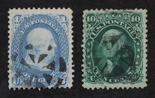 CKStamps: US Stamps Collection Scott#63 1c 68 10c Used