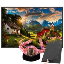 Dark Gray 55 x 37 for 3000 Piece Foldable Puzzle Board Mat Large Portable Fel...