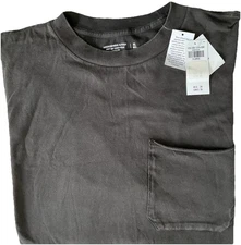 ABERCROMBIE & FITCH Men’s XL Black Washed Raw Edges Soft A&F Essentials Tee NWT