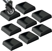 WELLGO Bed Stoppers & Furniture Cups 8pack 2"x2"(8pack), Black 