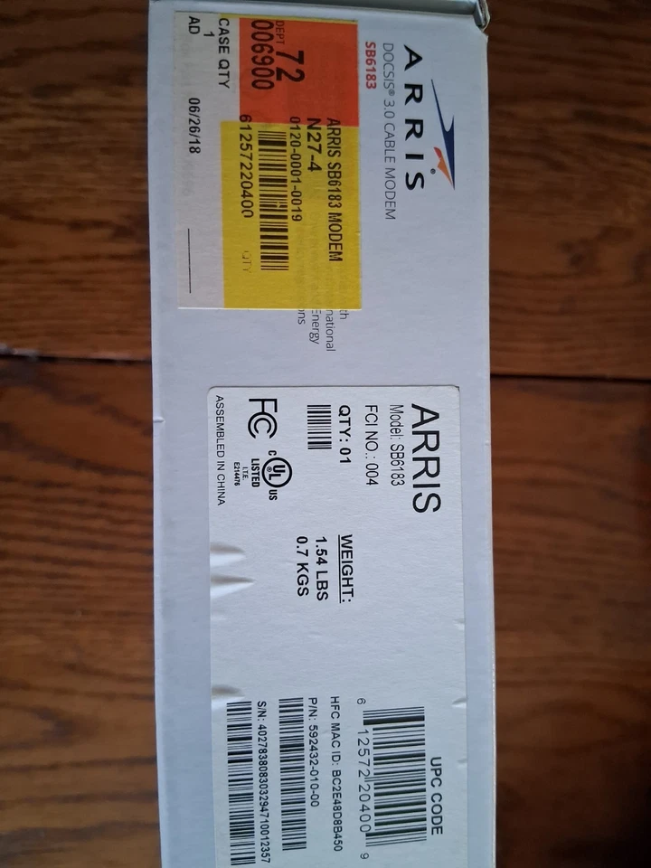 ARRIS SURFboard SB6183 DOCSIS 3.0 Cable Modem - BLACK NEW OPEN BOX SHIPS FAST - Image 3 of 4