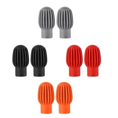 2*Silicone Drumstick Practice Tips Mute Damper Protective Mute Sleeve Cover Cap