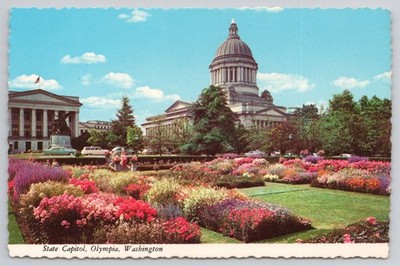 Washington State Capitol Olympia Sunken Garden Postcard