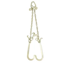 5/16"x3' Leg G70 V-Chain Bridle Tow w/ 15" J Hook, T-J & Grab Hooks 4700 # WLL