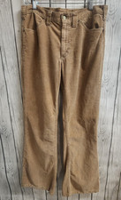 Vintage Lee Corduroy Pants Tan Brown Wide Leg Workwear 32.5x31 USA