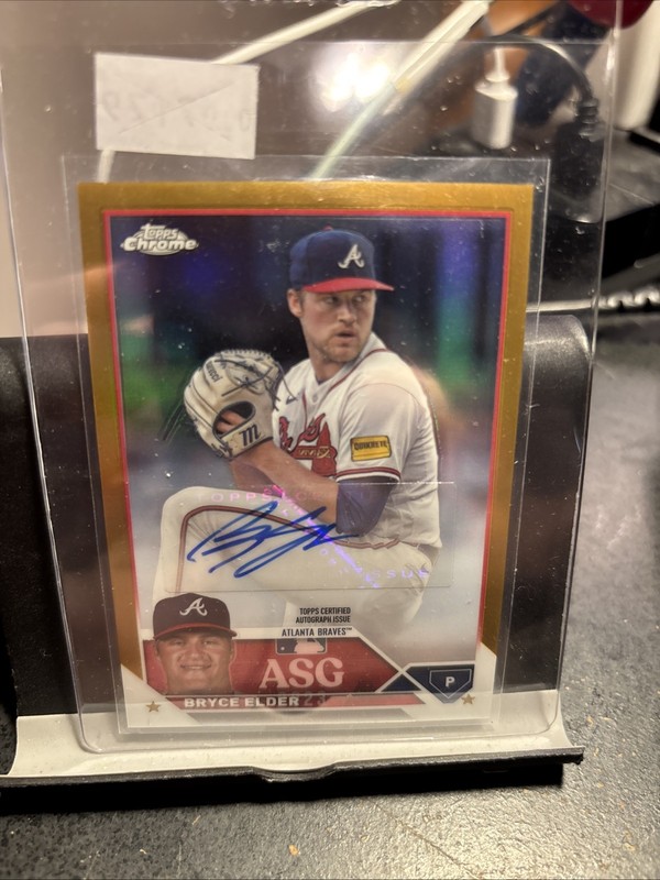 2023 Topps Chrome Bryce Elder ASG Gold Auto 14/50 Made. Atlanta Braves #ASGA-BE