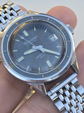 Vintage Watch Sub Diver Rare Philip Watch Caribbean 1000 Grey