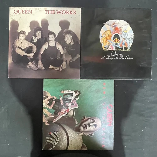 Queen x 3 Vinyl Record LP Job Lot The Works News Of The Day At The Races