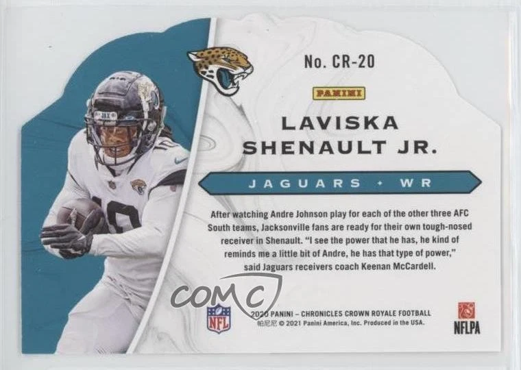 2020 Panini Chronicles Crown Royale Pink /25 Laviska Shenault Jr Rookie RC - Image 2 of 2