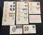 British First Day Cover Definitive Stamps Cotswold Covers x14 1972-1992 FDC Gold