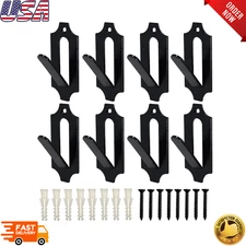 European Skull Mount Bracket Hangers for Deer & Antelope - 8 Pack Blac