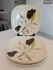 Set of 4 Red Wing Pottery Lotus Pattern Square 10.5" Dinner Plates