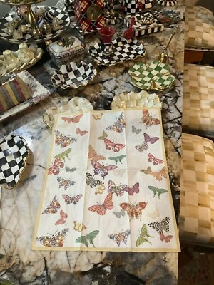 MacKenzie-Childs BUTTERFLY GARDEN Guest 1 Napkin for Decoupage.
