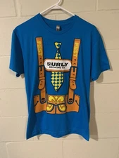 Surly Brewing Men's Medium T-Shirt  Blue Beer Surly Fest Oktoberfest