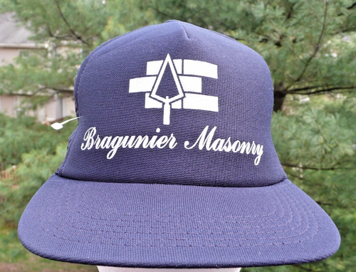 Vtg. Bragunier Masonry Contractor MD Mesh Snapback Trucker Style Hat Made in USA - Picture 8 of 8