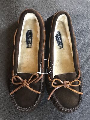 NWOT Sperry Top Sider Women's Slippers Size 7M Bree Rae Fur
