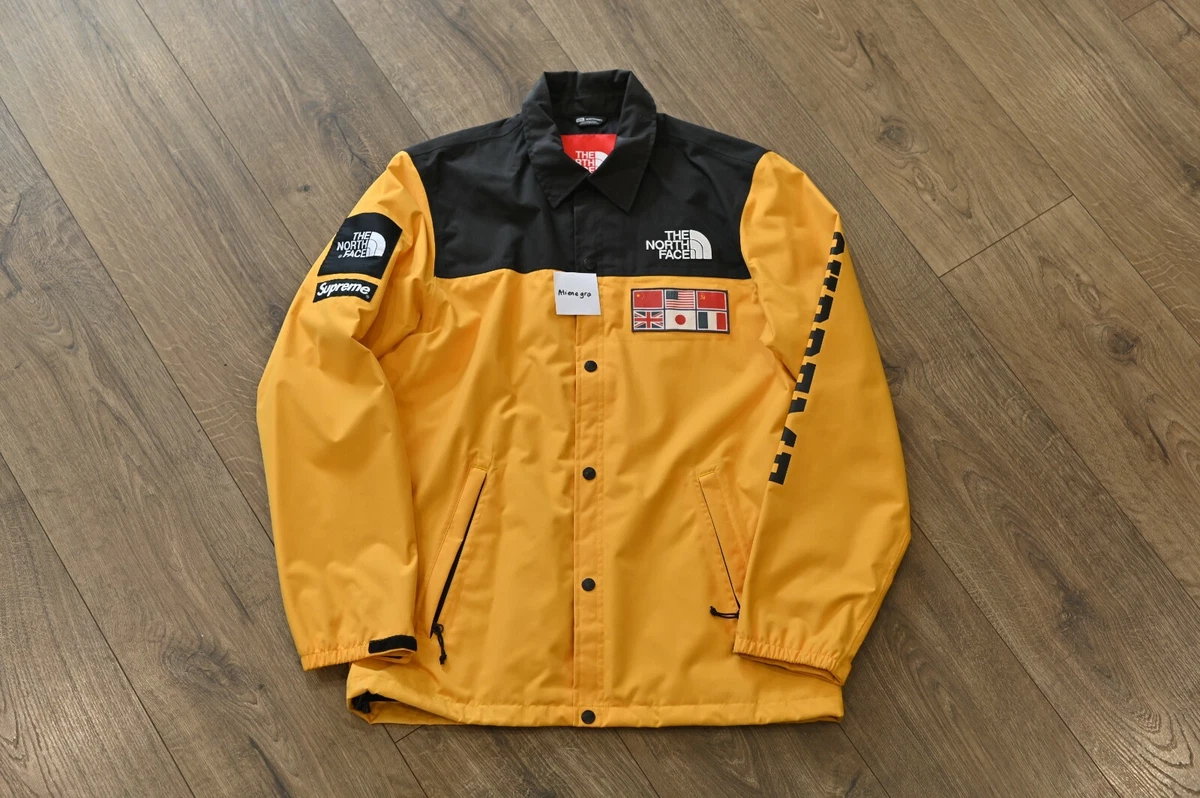 SUPREME x NORTH NORTH FACE EXPEDITION COACH JACKET YELLOW BLACK SS